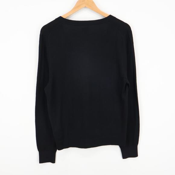 J.Crew Factory Women's Merino Wool Blend Cardigan Sweater Black Size Large NWT - Picture 7 of 8